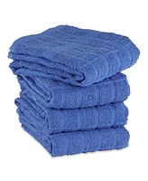 Design Imports Basic Terry Collection Windowpane Dishtowel Set, 16x26", Blueberry Solid, 4 Piece