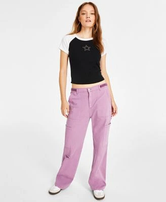 Hippie Rose Juniors Baseball T Shirt Cargo Pants