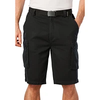 KingSize Big & Tall 12" Side Elastic Cargo Short With Twill Belt