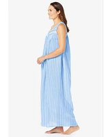 Only Neccessities Plus Necessities Long Sleeveless Floral Nightgown
