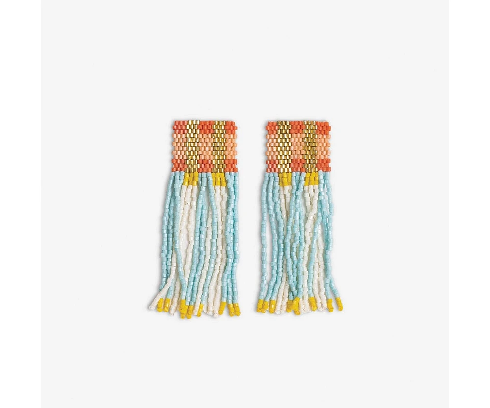 Ink + Alloy Ava Beaded Fringe Earrings