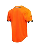 Pro Standard Men's Orange Cincinnati Bengals Triple Tonal Mesh Button-Up Shirt