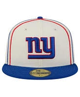 New Era Men's Cream York Giants Soutache 59FIFTY Fitted Hat