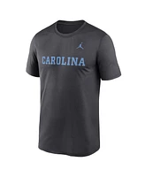 Jordan Men's Anthracite North Carolina Tar Heels Primetime Legend Wordmark T-Shirt