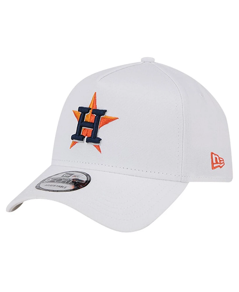 New Era Men's White Houston Astros Tc A-Frame 9FORTY Adjustable Hat