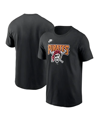 Nike Men's Black Pittsburgh Pirates Cooperstown Collection Team Logo T-Shirt