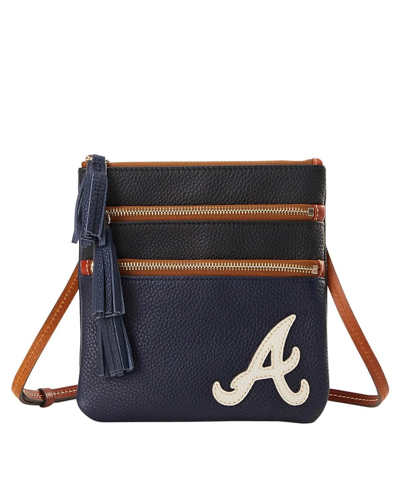 Dooney & Bourke Atlanta Braves Infield Triple Zip Crossbody Purse