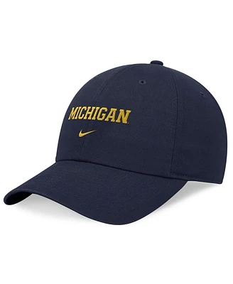 Nike Men's and Women's Navy Michigan Wolverines 2024 Sideline Club Adjustable Hat