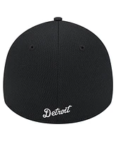 New Era Men's Black Detroit Tigers Active Dash Mark 39THIRTY Flex Hat