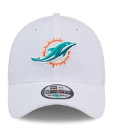 New Era Men's White Miami Dolphins Main 39THIRTY Flex Hat