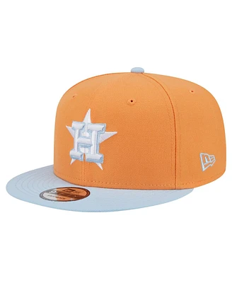 New Era Men's Orange Houston Astros Spring Color Two-Tone 9FIFTY Snapback Hat