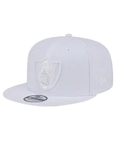 New Era Men's Las Vegas Raiders Main White on White 9FIFTY Snapback Hat