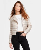 Dkny Jeans Women's Lightweight Zip-Front Puffer Jacket