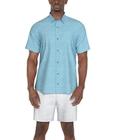 Pga Tour Men's Textured Short Sleeve Button-Front Fruit Print Shirt