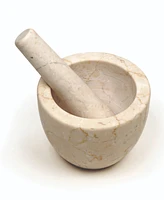 Rsvp International Beige Marble Mortar Pestle Set