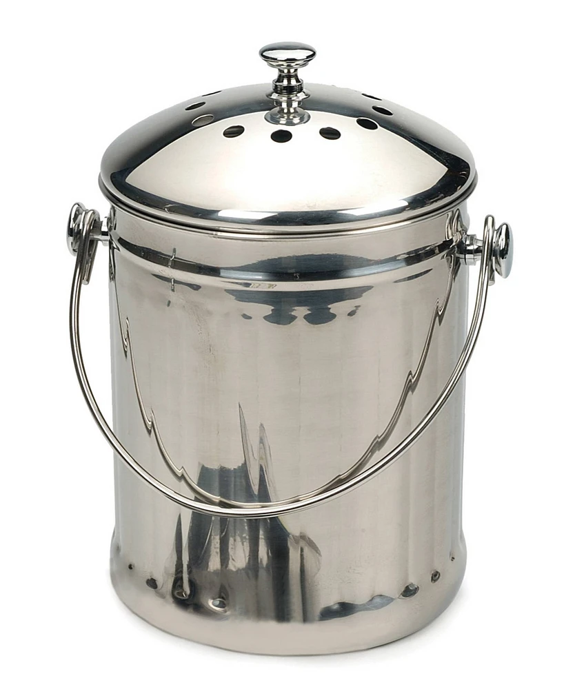 Rsvp International Endurance Stainless Steel 1 Gallon Compost Pail