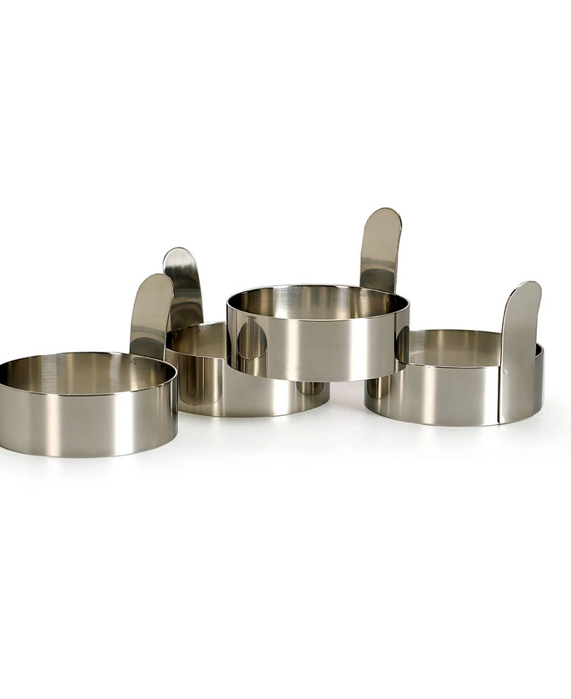 Rsvp International Endurance Stainless Steel 3x3x2" Egg Ring 4 Piece