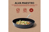 Alva Maestro Ceramic Nonstick Frying Pan 11" Oven Safe & Induction Safe Healthy Cooking Pan