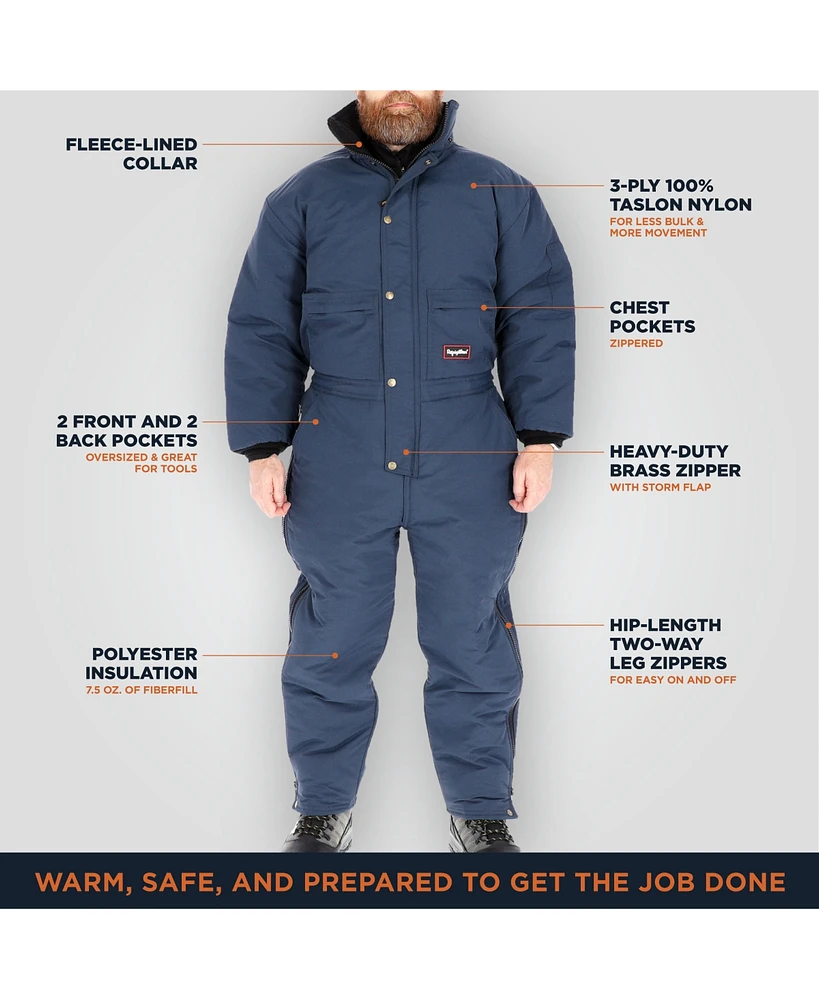 RefrigiWear Big & Tall ChillBreaker Insulated Coveralls with Soft Fleece Lined Collar