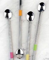 Rsvp International Endurance Stainless Steel 4 Piece 8.5" Spoon Straw Set