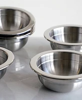 Rsvp International Endurance Stainless Steel 4 Piece 1 Cup Prep Bowls With Plastic Lid Set