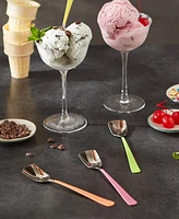 Rsvp International Endurance Stainless Steel 4 Piece 6" Ice Cream Spoons Set in Mixed Colors