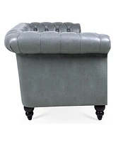 Streamdale Furniture 84.65" Rolled Arm Chesterfield 3 Seater Sofa