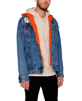 Members Only Men's Chucky Hoodie Trucker Jacket