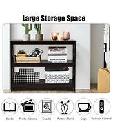 3-Tier Console Table x-Design Bookshelf Sofa Side Accent Table