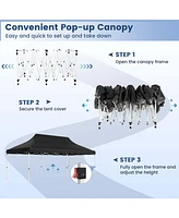 Costway 10 x 20 Ft Pop-up Canopy UPF50+ Sun Protection Tent with Carrying Bag