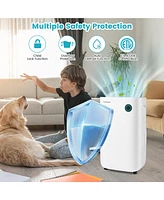 Costway 4500 Sq. Ft Dehumidifier for Home & Basements, 73-Pint Quiet Dehumidifier with 5 Modes