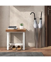 Costway 18'' x 12'' Hdpe Waterproof Shower Bench Spa Bath Shower Stool