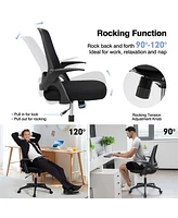 Costway Mesh Office Chair Adjustable Rolling Computer Desk