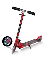 Costway Folding Aluminum 2 Wheel Kids Kick Scooter Adjustable Height Led Light Up
