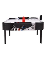 Costway 42''Air Powered Hockey Table Game Room Indoor Sport Electronic Scoring 2 Pushers