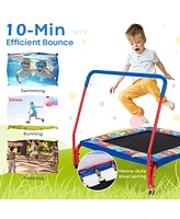 Costway 36" Kids Square Trampoline Indoor Outdoor Rebounder