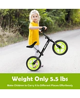 Kids Balance Bike No Pedal Training Bicycle w/ Adjustable Handlebar & Seat