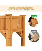 8 Grids Raised Garden Bed Elevated Planter Box Kit Wood