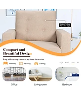 Costway Modern Accent Armchair Upholstered Single Sofa Chair