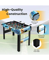 Costway 37 Inches Foosball Table with Removable Legs, 2 Balls and 2 Manual Scorers