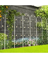 Costway 2 Pack Rustproof Metal Garden Trellis 71" x 20" Wire Lattice Panel for Patio