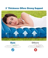 Costway 3 Inch Inflatable Camping Sleeping Pad Waterproof & Comfortable Mat