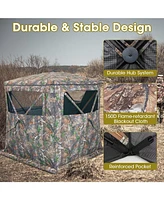 Costway Hunting Blind Portable Pop Up Ground Tent 2-3 Person with Carry Bag Storage Pocket