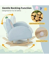 Toddler Rocking Chair Children's Upholstered Velvet Rocker Kids Armchair