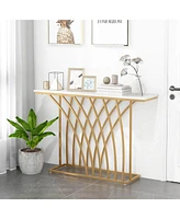 Costway 48'' Console Table Modern Accent Entryway Table Long Behind Couch Table