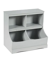 Children's Multi-Functional Bookcase Toy Storage Bin Kids Floor Cabinet