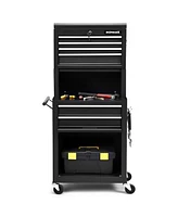 Costway High Capacity 6-Drawer Rolling Tool Chest Storage Cabinet Toolbox Combo