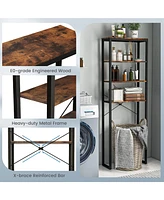 Costway 4-Tier Over the Toilet Storage Rack Freestanding Bathroom Organizer