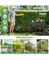 40" Raised Garden Bed with Legs Metal Elevated Planter Box Drainage Hole Backyard