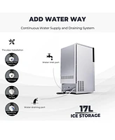 Costway Commercial Ice Maker Machine 180LBS/24H Ice Machine w/ 35LBS Storage Bin